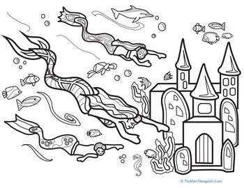 Color the Marvelous Mermaid: #5