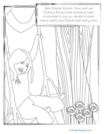 Mom and Me: A Coloring Page and Rhyme for Mother’s Day