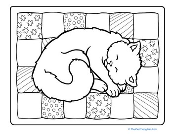 Color the Napping Kitty