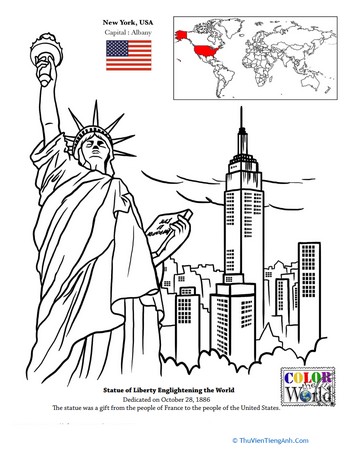 New York City Coloring Page