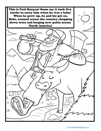 Paul Bunyan Coloring Page