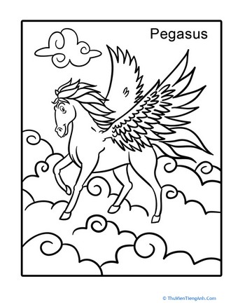 Color Pegasus in Flight