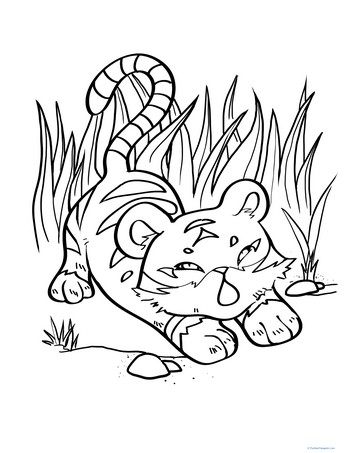 Tiger Cub Coloring Page