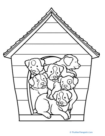 Puppies Coloring Page