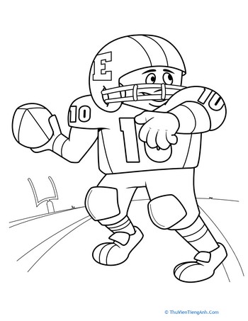 Color the Football Player
