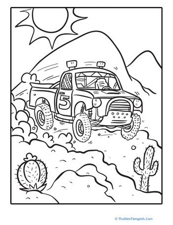 Race Truck Coloring Page