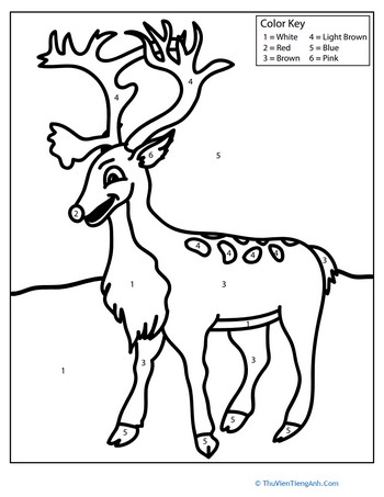 Color by Number: Rudolph