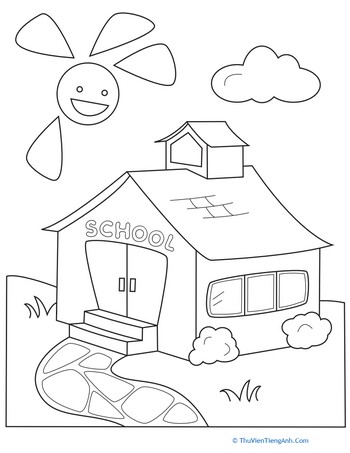 Color the Schoolhouse