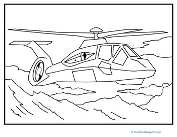 Scout Helicopter Coloring Page