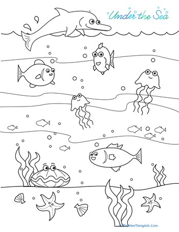 Under the Sea: Color the Sea Creatures