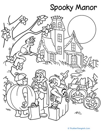 Trick-Or-Treat Coloring Page