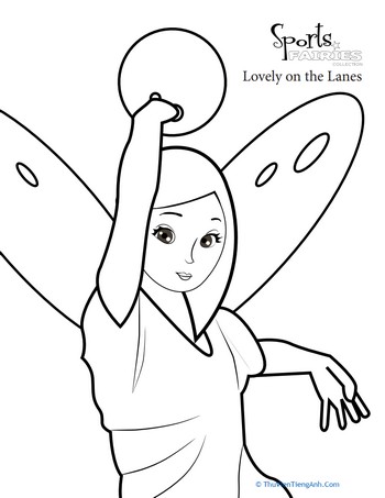 Color the Sports Fairy: Bowling