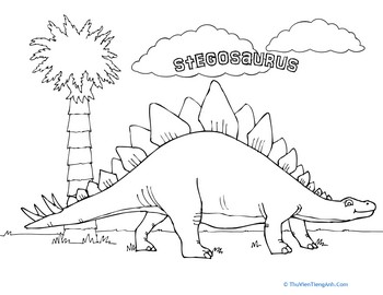 Color the Stegosaurus