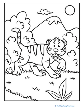 Talking Tiger Coloring Page