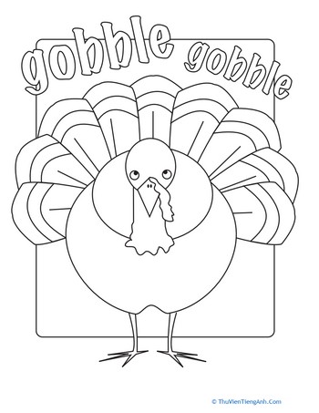 Gobble Gobble Coloring Page