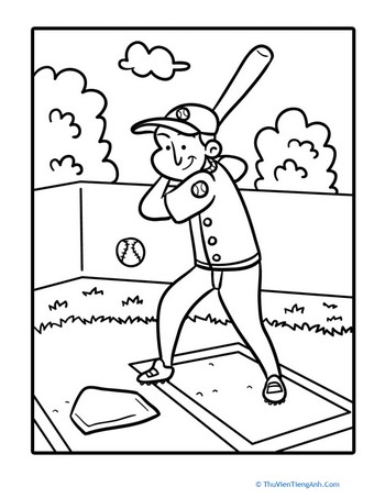 Batter Up Coloring Page