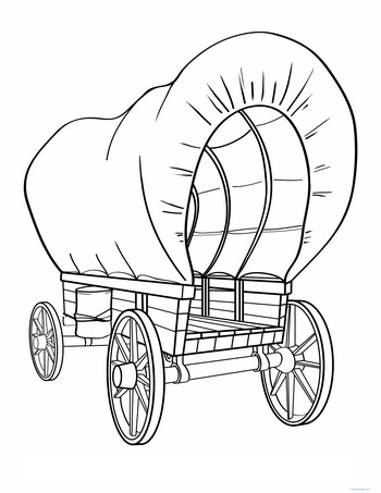 Color the Covered Wagon