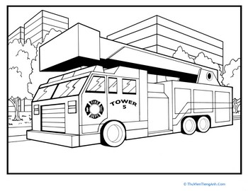 Fire Engine Coloring Page
