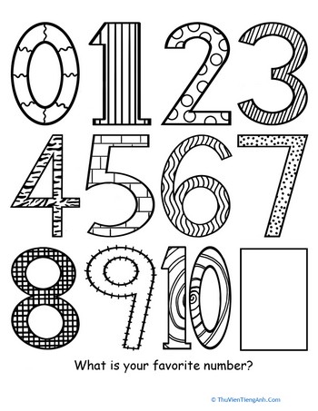 Color the Numbers 1-10