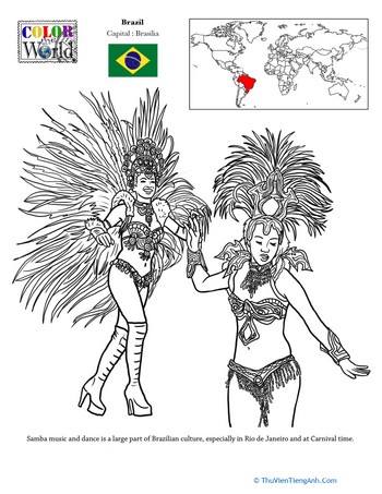 Brazil Coloring Page