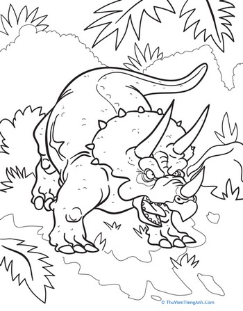 Color the Tough Triceratops