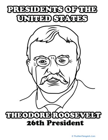 Theodore Roosevelt Coloring Page
