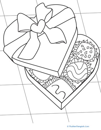 Valentine Candy Coloring Page