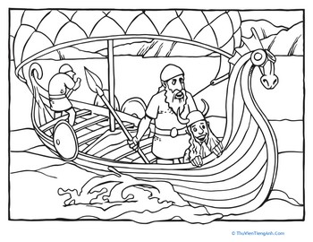 Color the Viking Ship