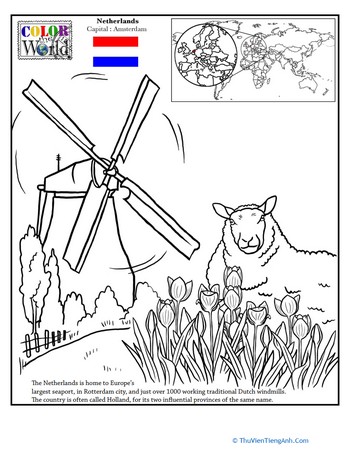 The Netherlands Coloring Page