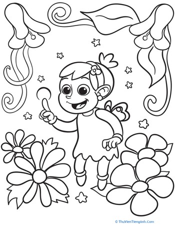 Color the Young Fairy