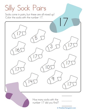 Coloring 17: Silly Sock Pairs