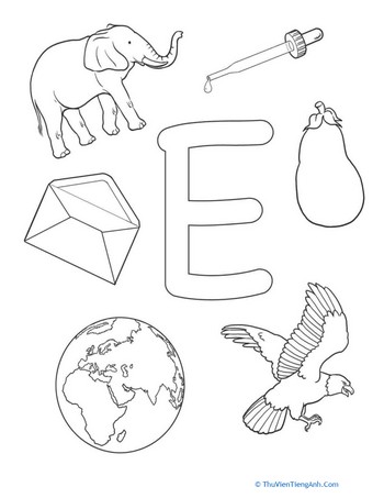 Coloring! E is for…