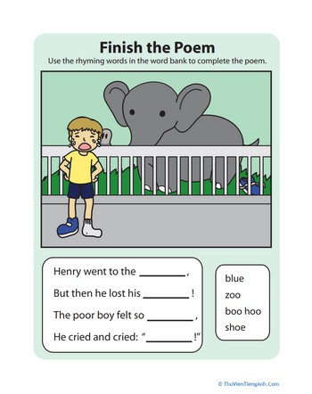 Complete the Poem: Henry’s Shoe