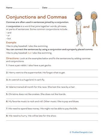 Conjunctions and Commas