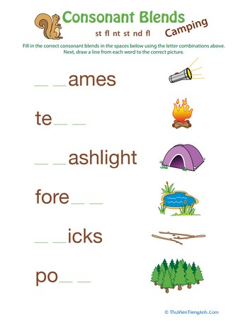 Consonant Clusters: Camping