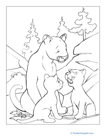 Cougar Coloring Page