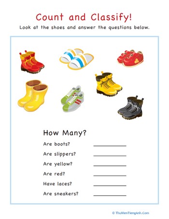 Count and Classify: Shoes