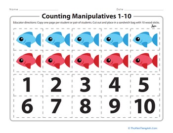 Counting Manipulatives 1-10