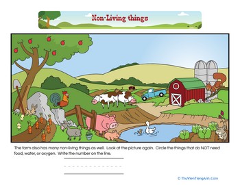 Counting: Non-Living Things on a Farm