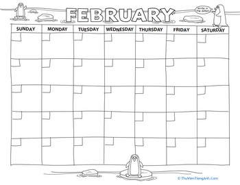 Create a Calendar: February