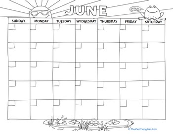 Create a Calendar: June