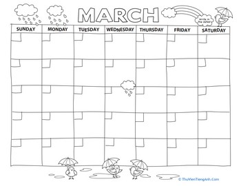 Create a Calendar: March