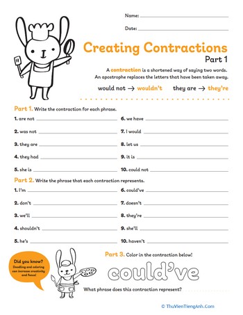 Creating Contractions: Part 1