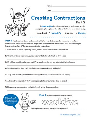 Creating Contractions: Part 2