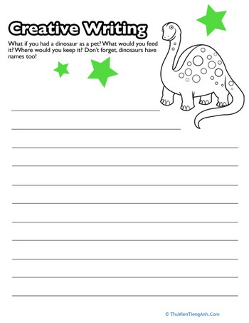 Creative Writing for Kids: Pet Dinosaur