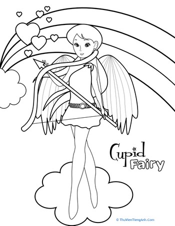 Cupid Fairy Coloring Activity