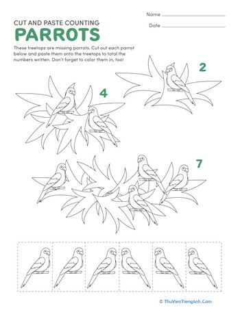 Cut-and-Paste Counting: Parrots
