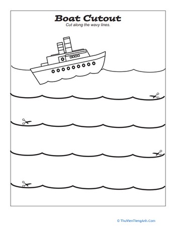 Cutting Worksheet: Boat