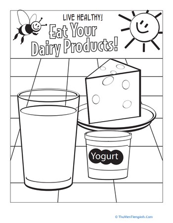 Dairy Coloring Page