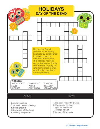 Day of the Dead Crossword